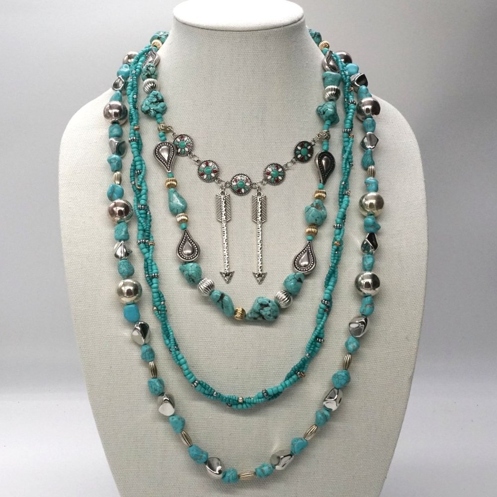 Necklace Native American Styling. Complete Set - Picture 4 of 16